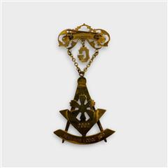 10k Gold Freemason Masonic Past Master Jewel Pin Badge 9.7g 10K